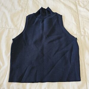 Zara Navy Sleeveless Top